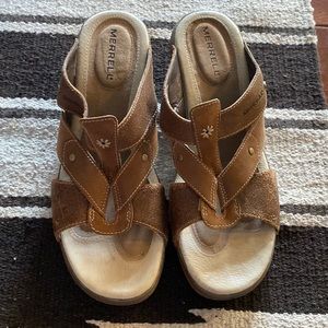 Merrell Women's Luxe Slide, Leather, in Mink, Size 8.